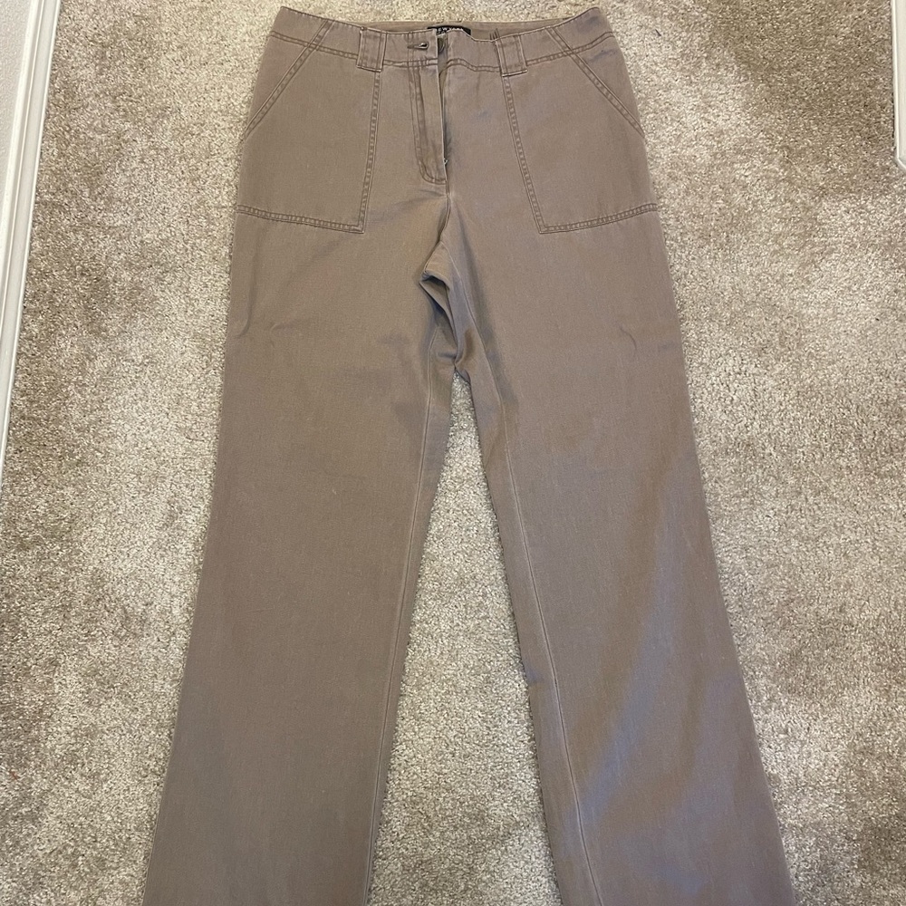 Wide-leg Khaki Pants